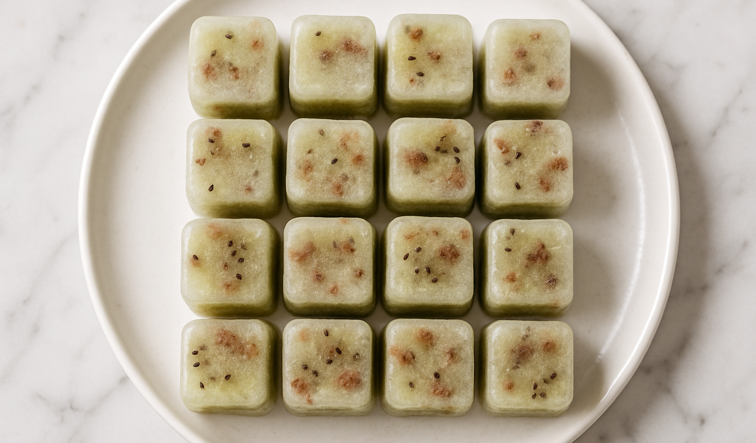 Ice Cube Tray Dog Treats: Kiwi and Beef