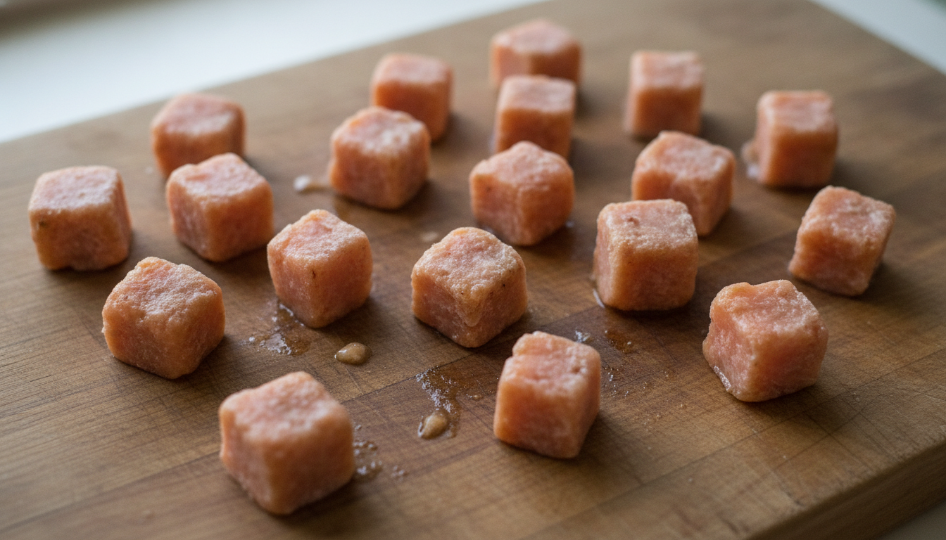 Salmon Frozen Cat Treats: Salmon Ice Cubes