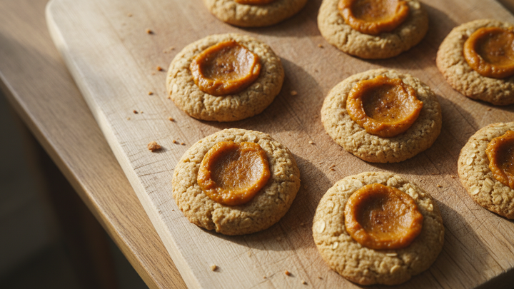 Pumpkin Dog Treats: Thumbprint Cookies