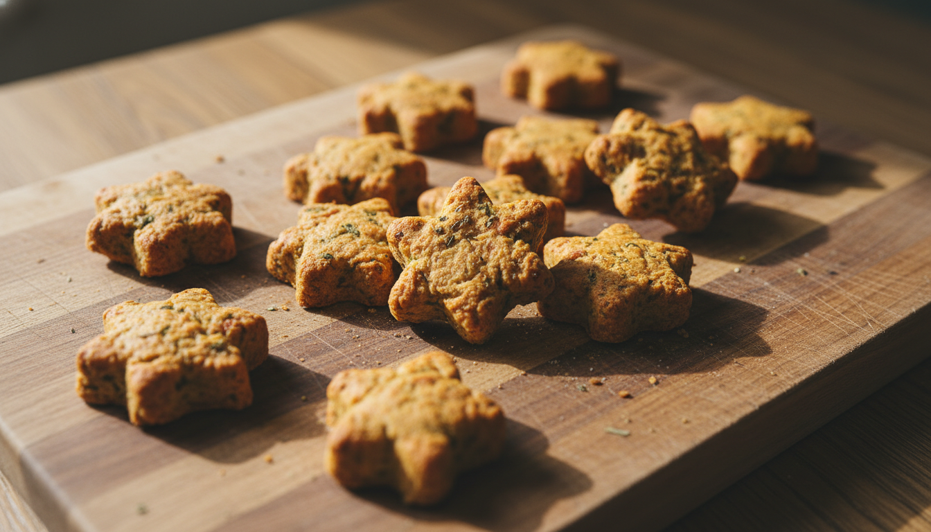 Pumpkin Dog Treats: Turkey and Herb Star Biscuits