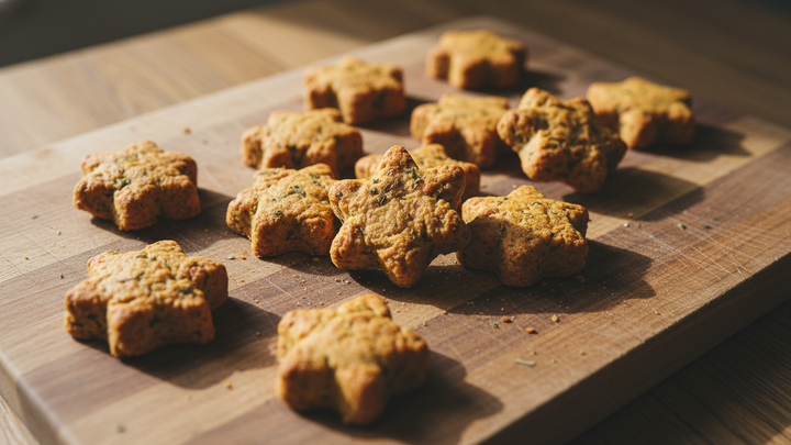 Pumpkin Dog Treats: Turkey and Herb Star Biscuits