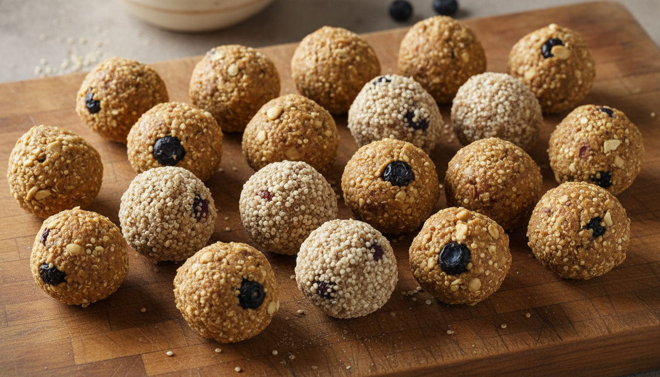 No-Bake Dog Treats: Blueberry and Quinoa Energy Balls