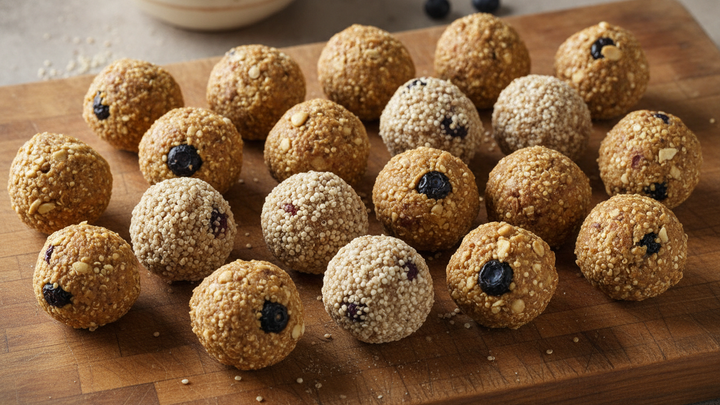 No-Bake Dog Treats: Blueberry and Quinoa Energy Balls