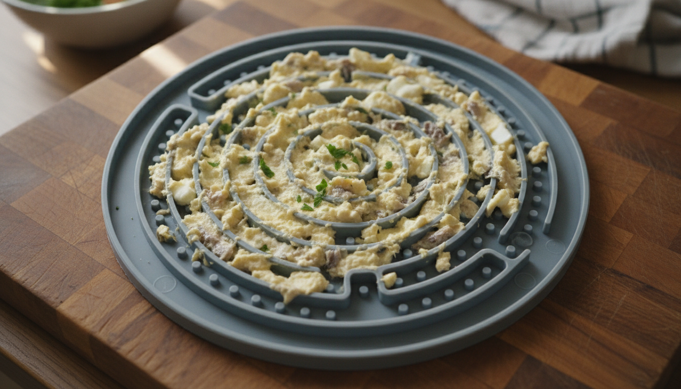 Lick Mat Recipes for Cats: Sardine and Egg Spread