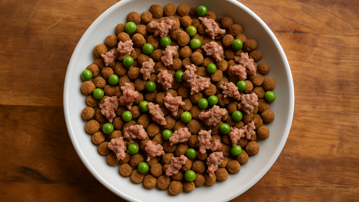 Scatter Feeding for Dogs: Lamb and Peas