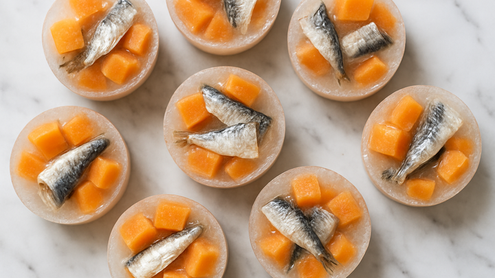 Frozen Dog Treats: Sardine and Papaya Bowls