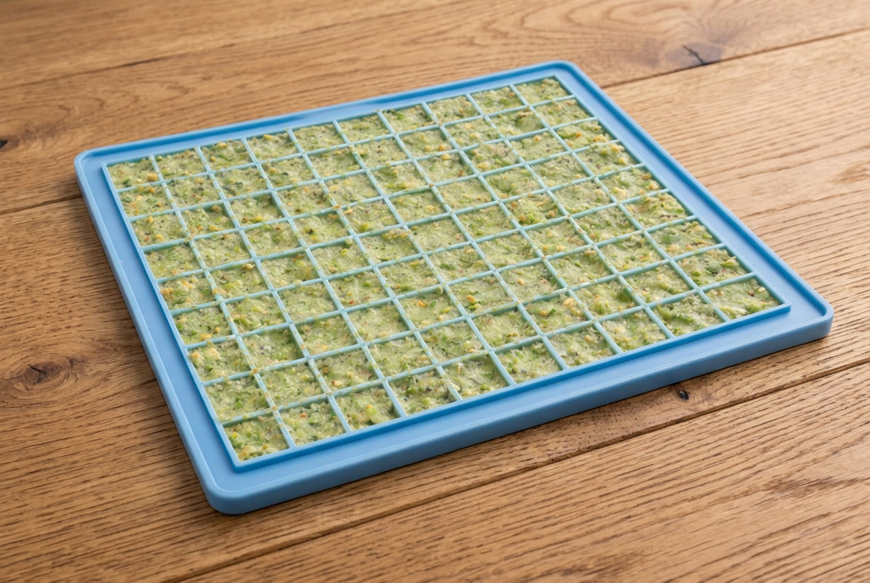 Frozen Lick Mat Recipe for Dogs: Salmon and Spinach