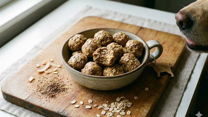 No-Bake Dog Treats: Apple and Oat Bites